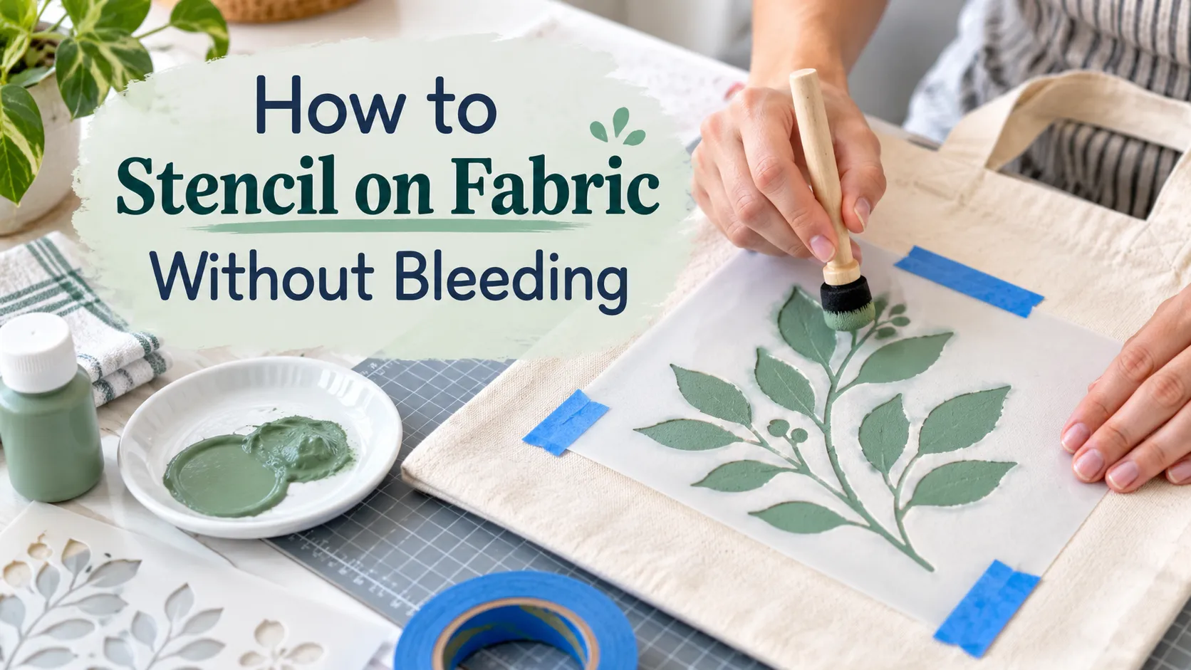 How to Stencil on Fabric Without Bleeding