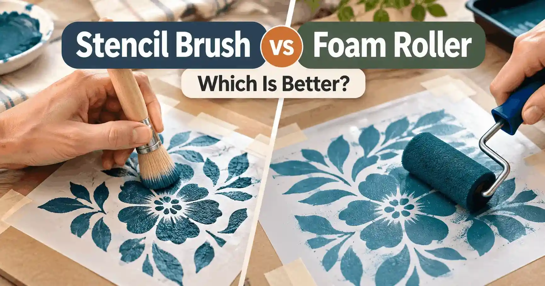Stencil Brush vs Foam Roller: Which Is Better?